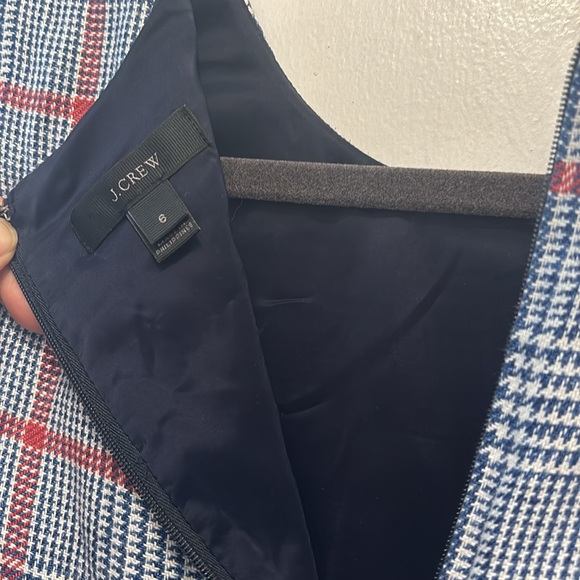 💯 linen J Crew gingham style dress with tie waist zippered back - women’s 6 - Picture 3 of 9